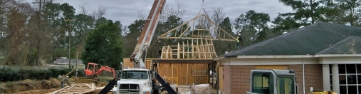 construction, Richland Library, North Main, North Columbia